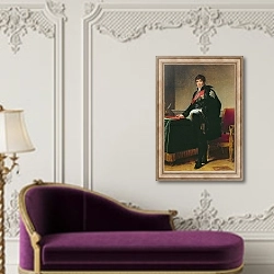 «Count Michel Regnaud de Saint-Jean-d'Angely» в интерьере в классическом стиле над банкеткой