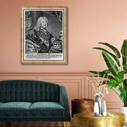 «Portrait of Frederick III» в интерьере классической гостиной над диваном