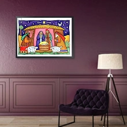 «Nativity Scene» в интерьере в классическом стиле в фиолетовых тонах