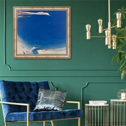 «Midsummer Bay» в интерьере в классическом стиле с зеленой стеной