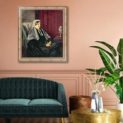 «Isabella Heugh, 1872» в интерьере классической гостиной над диваном
