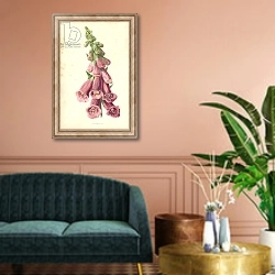 «Foxclove» в интерьере классической гостиной над диваном