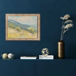 «Landscape» в интерьере в классическом стиле в синих тонах
