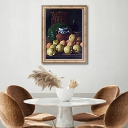 «Натюрморт с лемонами и апельсинами» в интерьере кухни над кофейным столиком