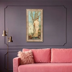 «Святой Себастьян (1910—1912)» в интерьере гостиной с розовым диваном
