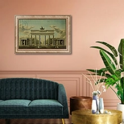 «Brandenburg Gate, 1812» в интерьере классической гостиной над диваном