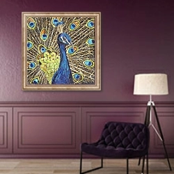 «Peacock» в интерьере в классическом стиле в фиолетовых тонах