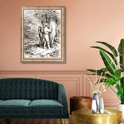 «Jules Crevaux, during his exploration of French Guiana in 1878 2» в интерьере классической гостиной над диваном