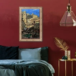 «Amalfi Cathedral» в интерьере спальни с акцентной стеной