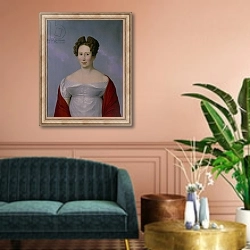 «Wilhelmine Luise von Bismarck» в интерьере классической гостиной над диваном