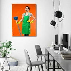 «Уборщица» в интерьере современного офиса в минималистичном стиле