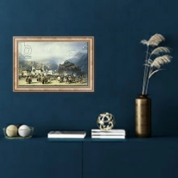 «The War in Italy: Susa, Mont Cenis, Bivouac with French Troops, 1859» в интерьере в классическом стиле в синих тонах