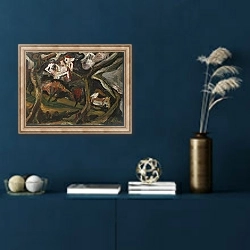 «Landscape, c.1919» в интерьере в классическом стиле в синих тонах