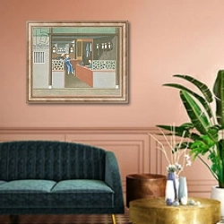 «Chinese Watchmaker» в интерьере классической гостиной над диваном