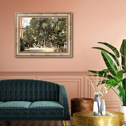 «The Magnolia Tree, Aranjuez» в интерьере классической гостиной над диваном