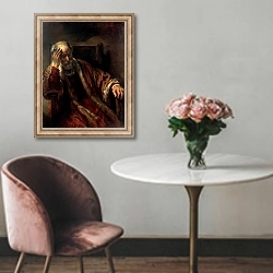 «An Old Man in an Armchair» в интерьере в классическом стиле над креслом