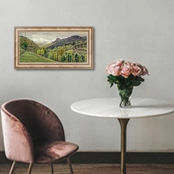 «In the Puy-de-Dome» в интерьере в классическом стиле над креслом