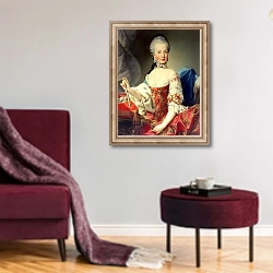 «Archduchess Maria Amalia Habsburg-Lothringen» в интерьере гостиной в бордовых тонах