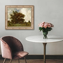 «Fontainebleau Oak, c.1840» в интерьере в классическом стиле над креслом