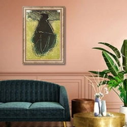 «Oiseau, 2018» в интерьере классической гостиной над диваном