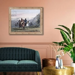 «Conversing by Signs, 1837» в интерьере классической гостиной над диваном