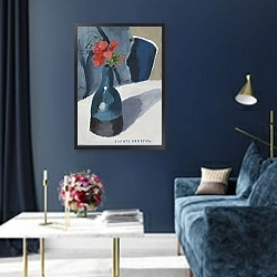 «Geranium in Blue Vase» в интерьере столовой в классическом стиле