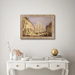 «Milan, the Cathedral Square» в интерьере в классическом стиле над столом