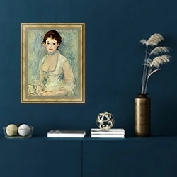 «Портрет мадам Анрио» в интерьере в классическом стиле в синих тонах