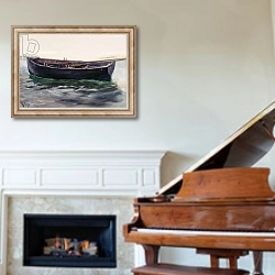 «Study of Boat)» в интерьере классической гостиной над камином