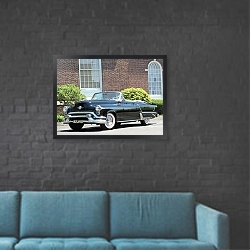 «Oldsmobile 98 Convertible '1958» в интерьере в стиле лофт с черной кирпичной стеной