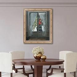 «Красный платок, портрет миссис Моне» в интерьере столовой в классическом стиле