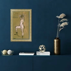 «Nude 1» в интерьере в классическом стиле в синих тонах