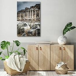«Древние руины, Турция» в интерьере современной комнаты над комодом
