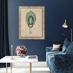 «Design for a Hand Mirror» в интерьере в классическом стиле в синих тонах