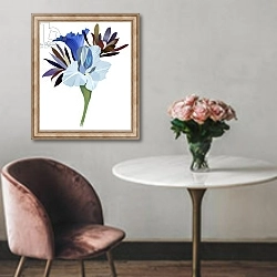 «blue  petals» в интерьере в классическом стиле над креслом