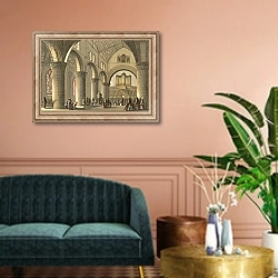 «Illustration for Gray's Elegy 2» в интерьере классической гостиной над диваном