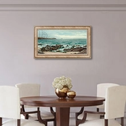 «A rocky coastline» в интерьере столовой в классическом стиле