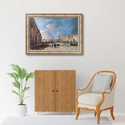 «Вид рядом с Венецией» в интерьере в классическом стиле над комодом
