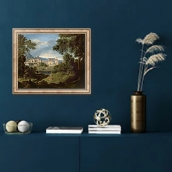 «Italian landscape» в интерьере в классическом стиле в синих тонах