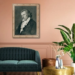 «Johann Christoph Friedrich von Schiller» в интерьере классической гостиной над диваном