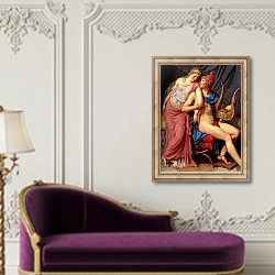 «Елена и Парис» в интерьере в классическом стиле над банкеткой