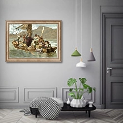 «Descartes and the boatmen of Elba» в интерьере коридора в классическом стиле