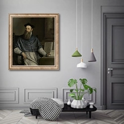 «Portrait of Daniele Barbaro, 1556-7» в интерьере коридора в классическом стиле