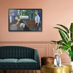 «Religious Experience, 2002» в интерьере классической гостиной над диваном