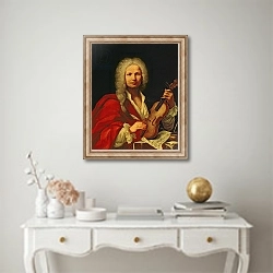 «Portrait of Antonio Vivaldi» в интерьере в классическом стиле над столом