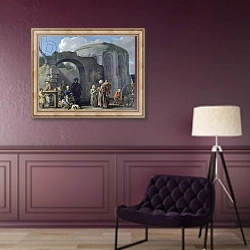«The Beggars» в интерьере в классическом стиле в фиолетовых тонах