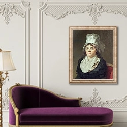 «Antoinette Gabrielle Charpentier 1793» в интерьере в классическом стиле над банкеткой