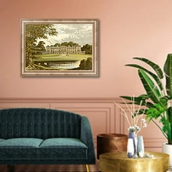 «Woburn Abbey» в интерьере классической гостиной над диваном