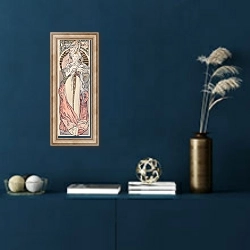 «French Advertisement» в интерьере в классическом стиле в синих тонах