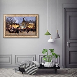 «La Fete, Place de la Republique, Paris,» в интерьере коридора в классическом стиле